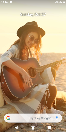 Girl with Guitar Video 4K Live Wallpaper