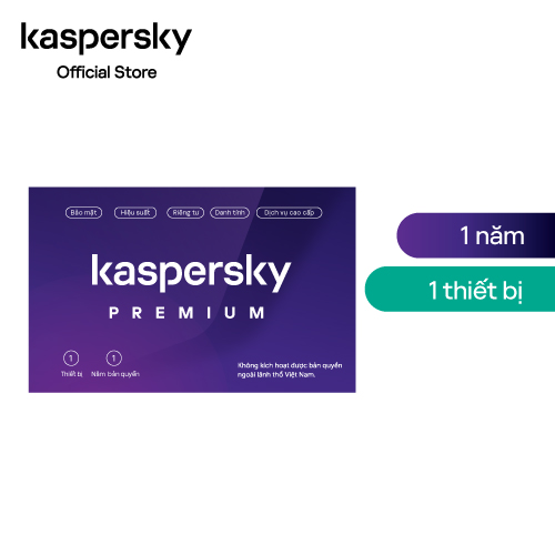 Key Phần Mềm Diệt Virus Kaspersky Premium 1 Thiết Bị - Hàng Chính Hãng