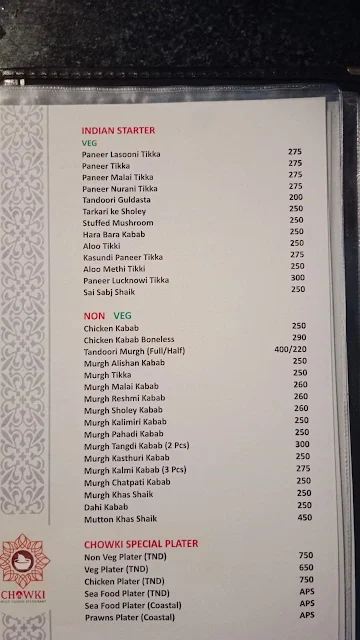 Chowki Multicuisine Restaurant menu 