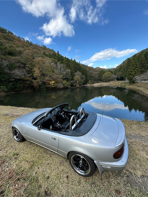 ロードスターの2024ベストショット11月・お山でラーメン🍜・すすき🎑は秋の風物詩・お外☕️、お外🍜・ドローンで空撮に関するカスタム事例の投稿画像4枚目