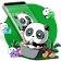 Cute Anime Green Panda Theme icon