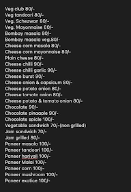 Aditya A-1 Sandwich menu 2