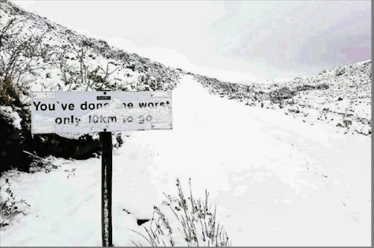 ICE COLD: Snow on the road to Tiffendell