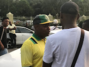 Edward Zuma shows support to protesting DUT students who are loyal to his father Jacob Zuma.