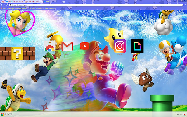 MARIO RUNS AWAY FROM LOVE | LOVED PRINCESS chrome extension