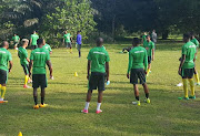 Bafana Bafana players take part in a light training session at the outer fields of the match venue on Thursday afternoon ahead of Saturday's 2019 Africa Cup of Nations qualifier against Nigeria in Uyo.