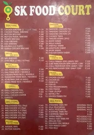 Sk Food Court menu 1