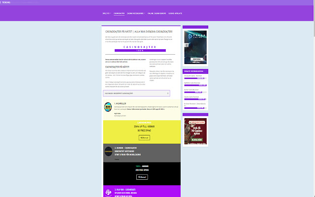 CasinoSajter på nätet! chrome extension