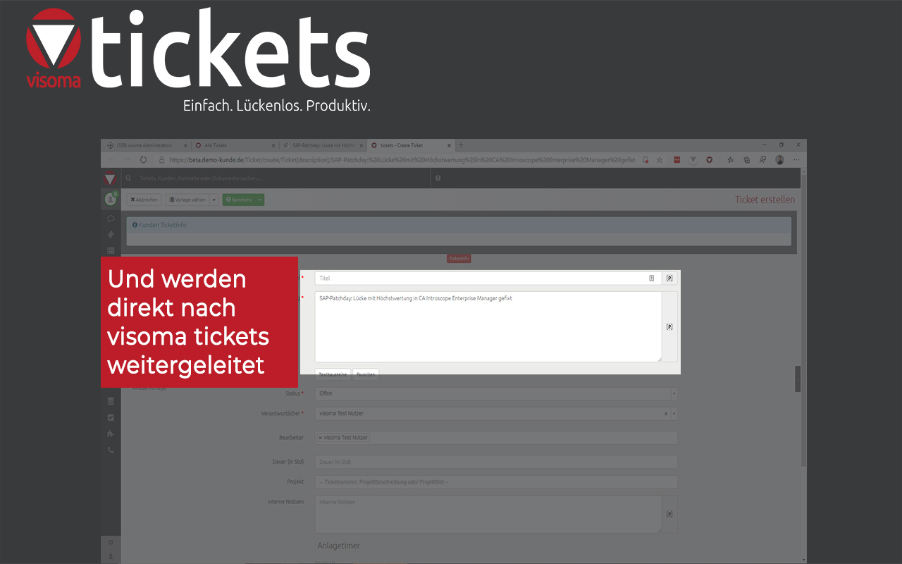 visoma tickets Browsererweiterung Preview image 1