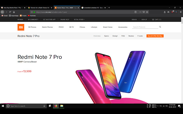 Auto Buy Redmi Note 7 Pro chrome extension