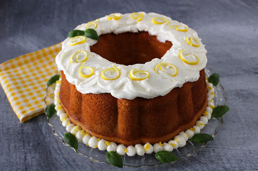 Frosted Lemon Chiffon Cake.