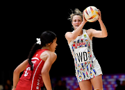 Jeante Strydom of South Africa during the Netball World Cup 2023, Playoff 2 match against Tonga at Cape Town International Convention Centre, Court 1 on August 04, 2023.