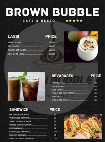 Brown Bubble menu 