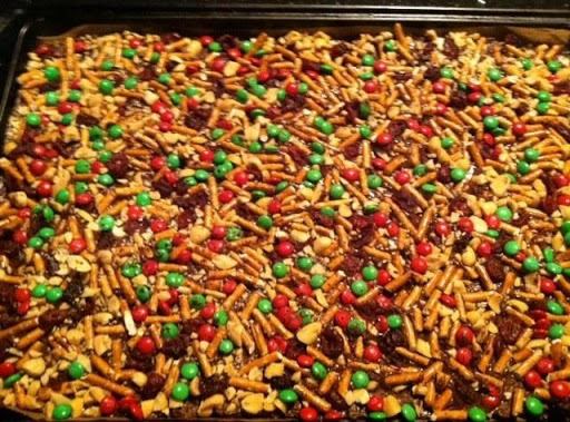 CHRISTMAS COLORED ...CHOCOLATE BRITTLE :)