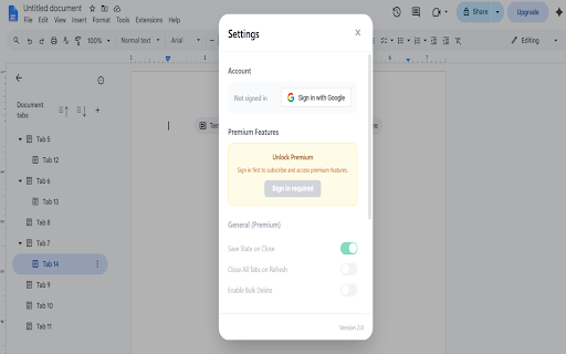 Google Docs Tab Collapser screenshot 3