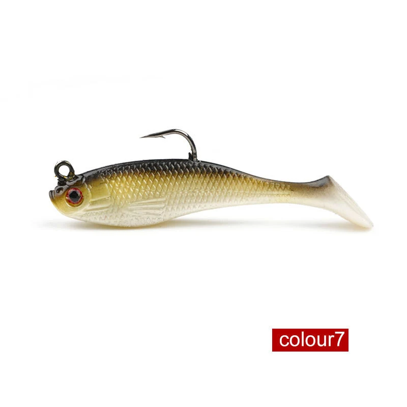 Lichtgevende Softbait met Silica Gel en Haak, Simulatie Kleur. Duurzame en effectieve kunstaas voor het vissen.