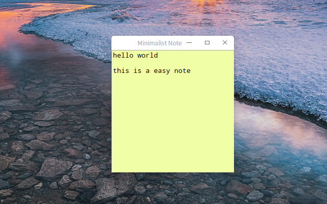 Simple Note chrome extension