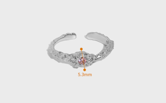 Title 1, Anillo de plata de ley con textura de lava y ci...