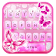 Thème de clavier Pink Crystal Butterfly icon