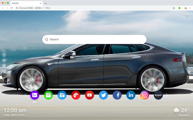 Tesla HD New Tabs Popular Cars Themes