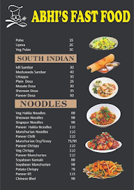 Abhi's Fast Food Pavbhaji And Chinese Center menu 2