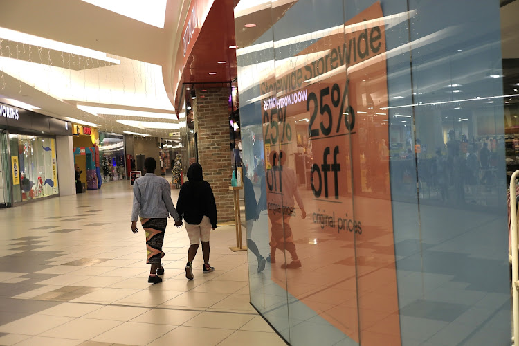 Very few early shoppers headed into the Rosebank Mall to look for specials on Black Friday.