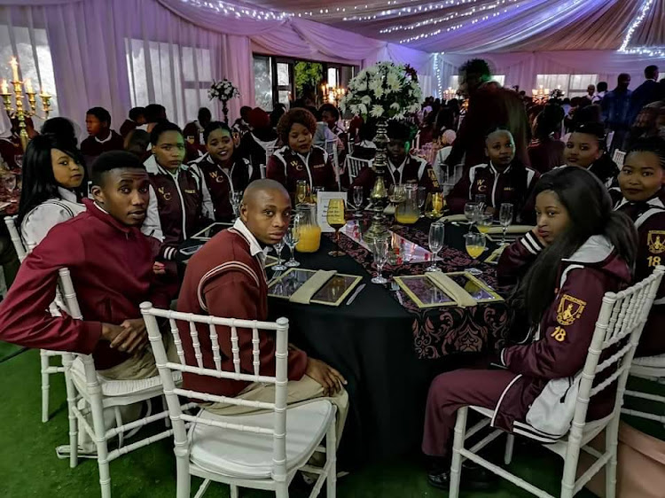 Iketsetseng Secondary School pupils attended the Sasolburg school's Matric dance in uniform.