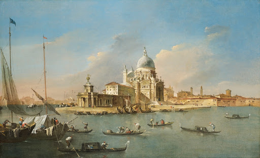 Venice, a view of the Church of Santa Maria della Salute and the Punta della Dogana