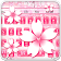 Clavier rose cerise fleur icon