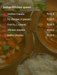 Indian Kitchen Queen menu 1