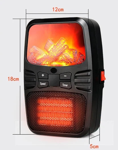 Radiateur Électrique Portable 1000W Mini Chauffage Ventilateur Bureau Maison Murale Chauffage Rapide et Efficace 110-220V