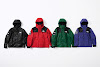 supreme the north face leather mountain parka green