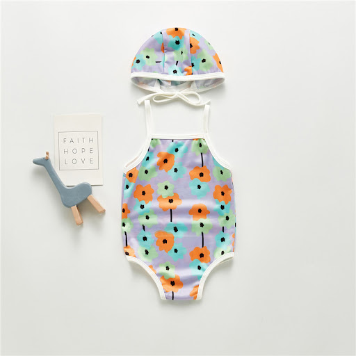Title 4, Childrens One-piece Swimsuit with Swimming Cap...