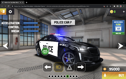 Juego de simulador de coche de policía real