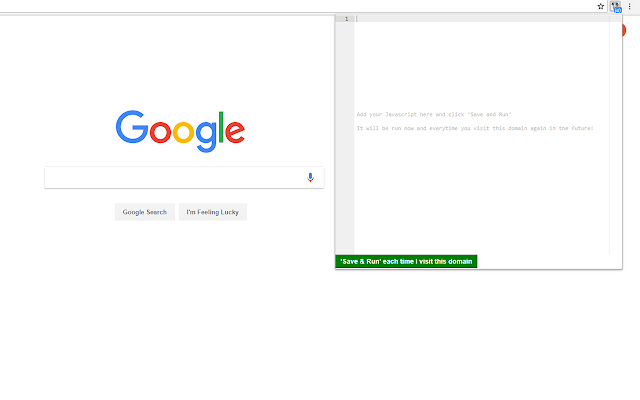 Run Javascript chrome extension