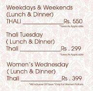 Rajdhani menu 2