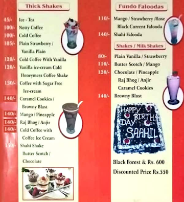 Amul Icecream Parlour menu 