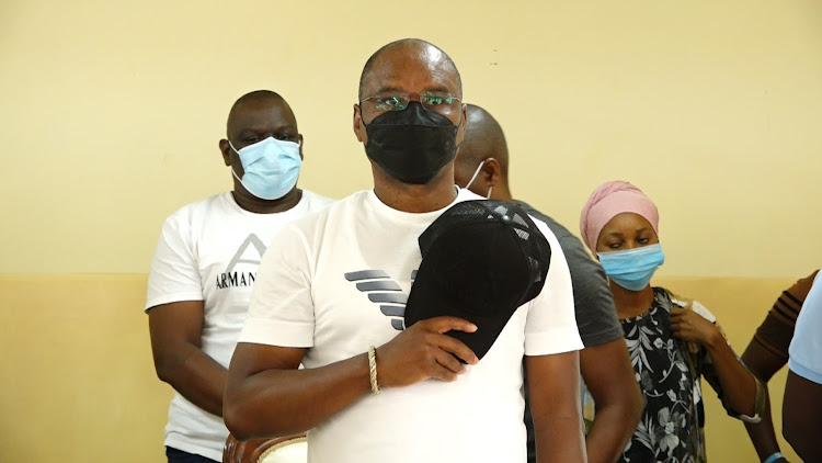 Kilifi Governor Amason Kingi during issuance of letter of allotment at Chumani in Kilifi county.