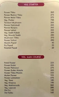 Mughals menu 2