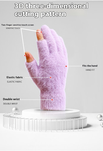 Title 5, Modieuze warme handschoenen met twee vingers vo...