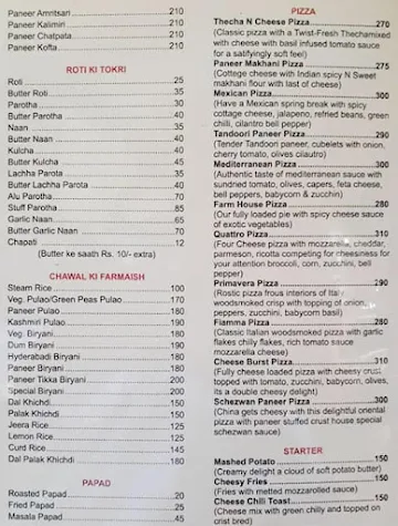 The Royal Kitchen menu 