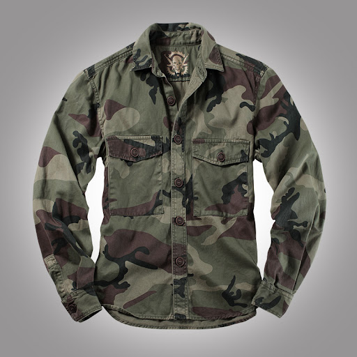Title 2, Camouflage Tooling Long-sleeved Jacket, Militar...