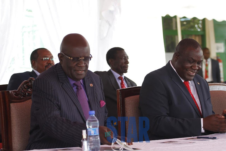 Education CS Prof.George Magoha with PS Early learning and basic education Dr.Julius Jwan.