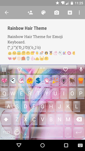 Rainbow Hair Emoji Keyboard