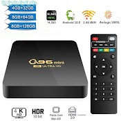 Đầu Tv Box Q96 Mini 4K H.265 Android 10.0 2022 8Gb+128Gb 2.4G Wifi Amlogic S905L Lõi Tứ Chất Lượng Cao