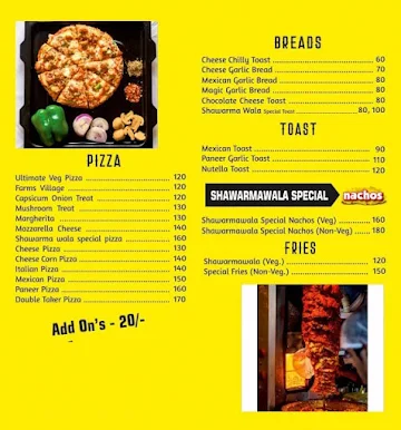 Shawarma Wala menu 