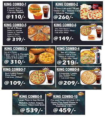 Hot Pizza King menu 