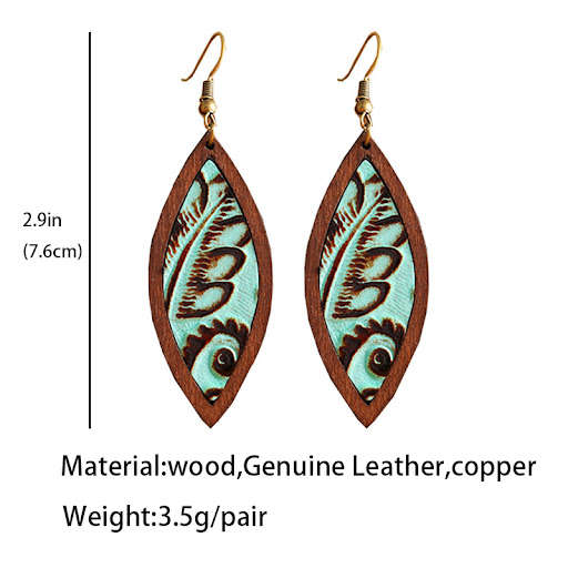 Title 8, Genuine Leather Retro Embossed Classic Geometri...