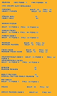 Boom Food Corner menu 1