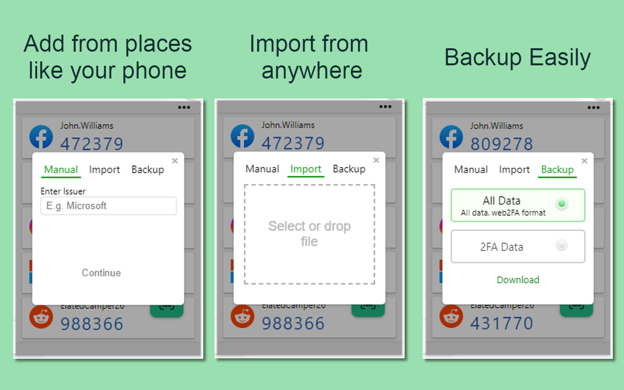 web2FA - Browser Authenticator Preview image 3